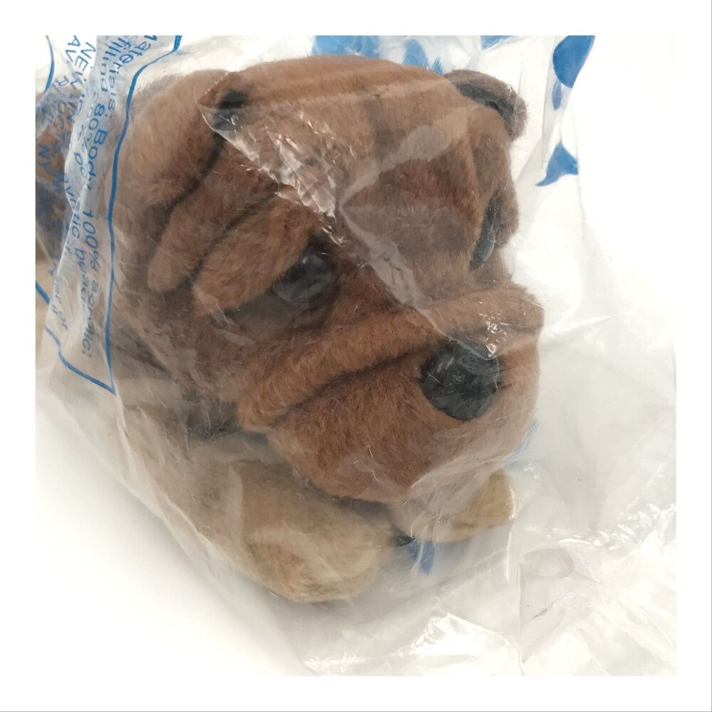 Vintage Avon Kids Full O'Beans 1997 Rumply Shar-Pei Dog Beanie Animal Sealed NWT